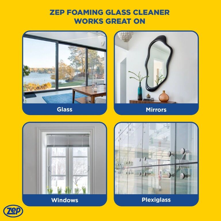 Zep Foaming Glass Cleaner, 19-Oz