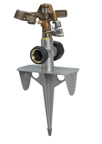 Orbit Brass 0°-360° Pattern Impact Sprinkler On Zinc Spike, 45-Ft