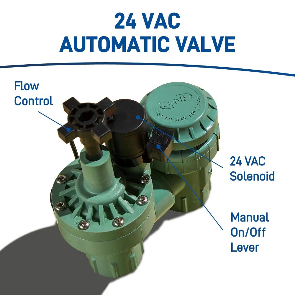 Orbit 100 Series Automatic Anti-Siphon Sprinkler Valve With Flow Control, 3/4-In FPT