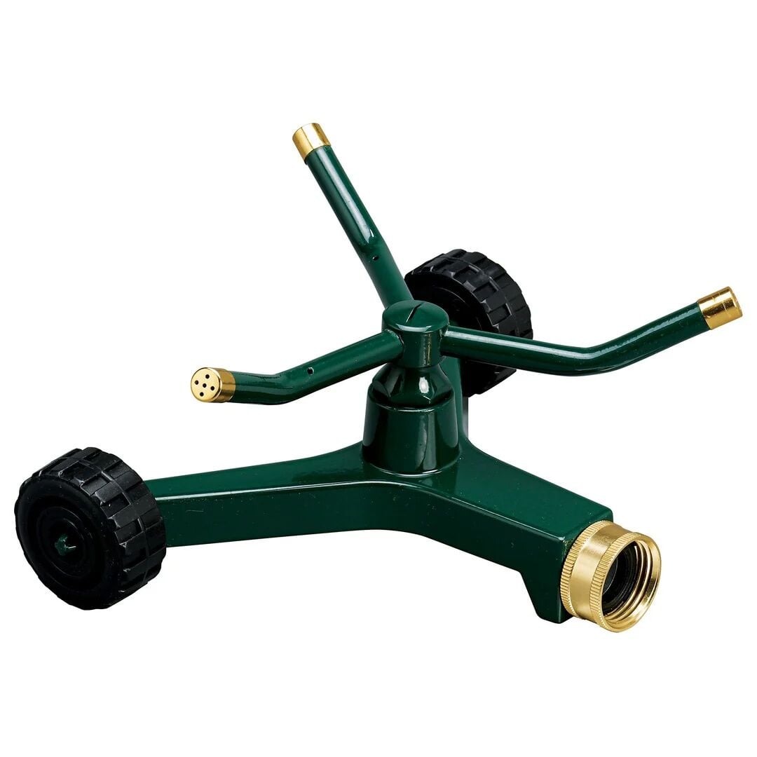 Orbit Metal 3-Arm 360° Pattern Sprinkler With Wheel Base, 12-Ft
