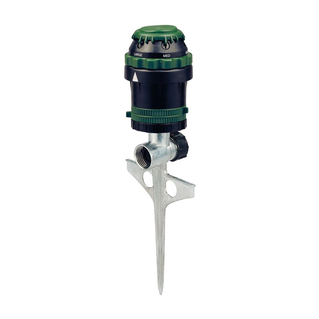 Orbit H2O-Six 0°-360° Pattern Gear-Drive Sprinkler On Metal T-Spike, 40-Ft