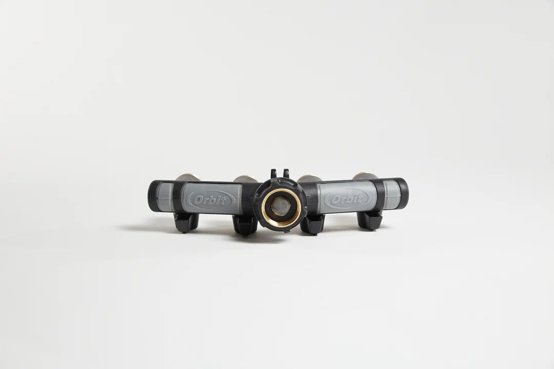 Orbit Metal 4-Way Hose Manifold With Shut-Offs