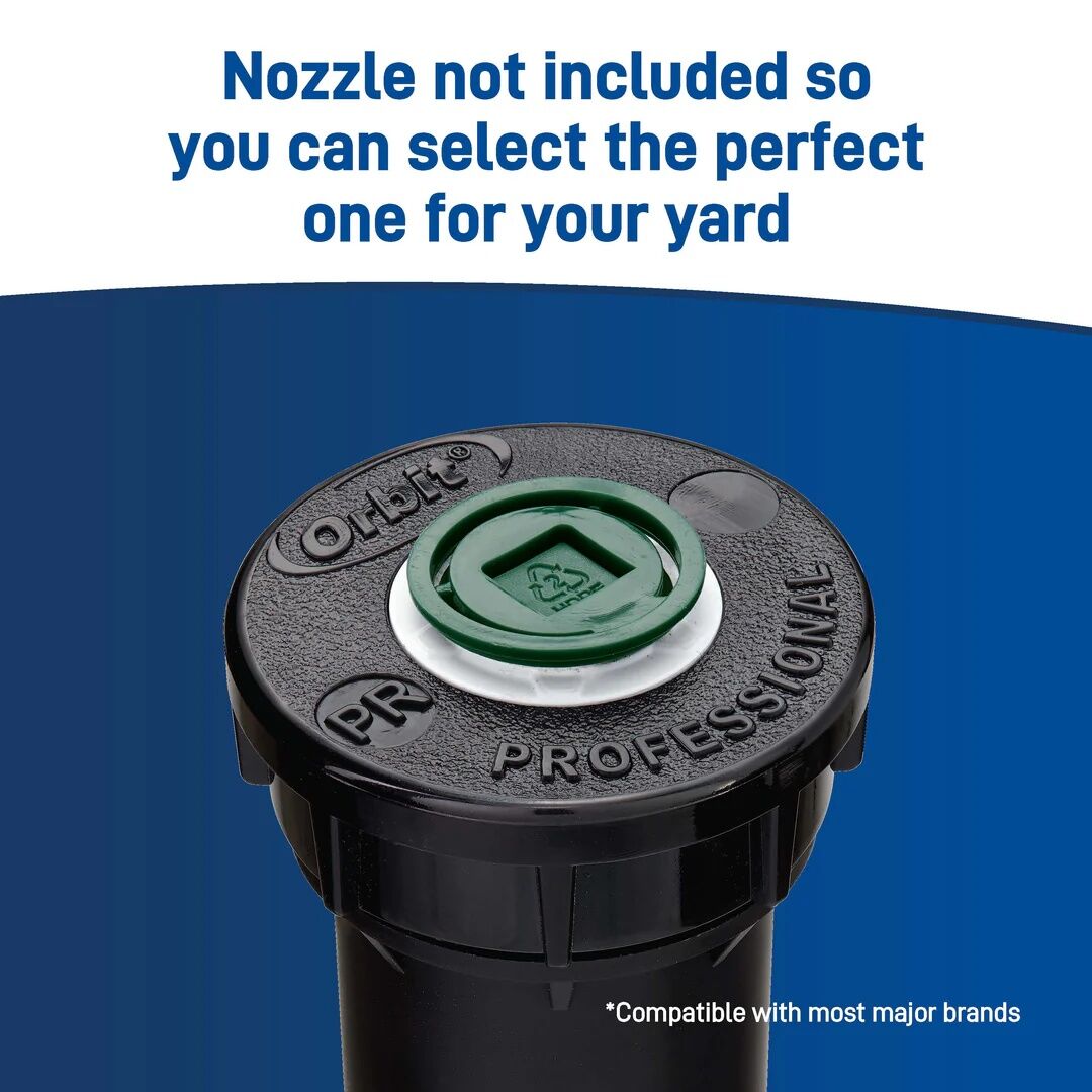 Orbit Pro Pressure-Regulating 4-In Pop-Up 0°-360° Pattern Spray Head Sprinkler, 8-Ft