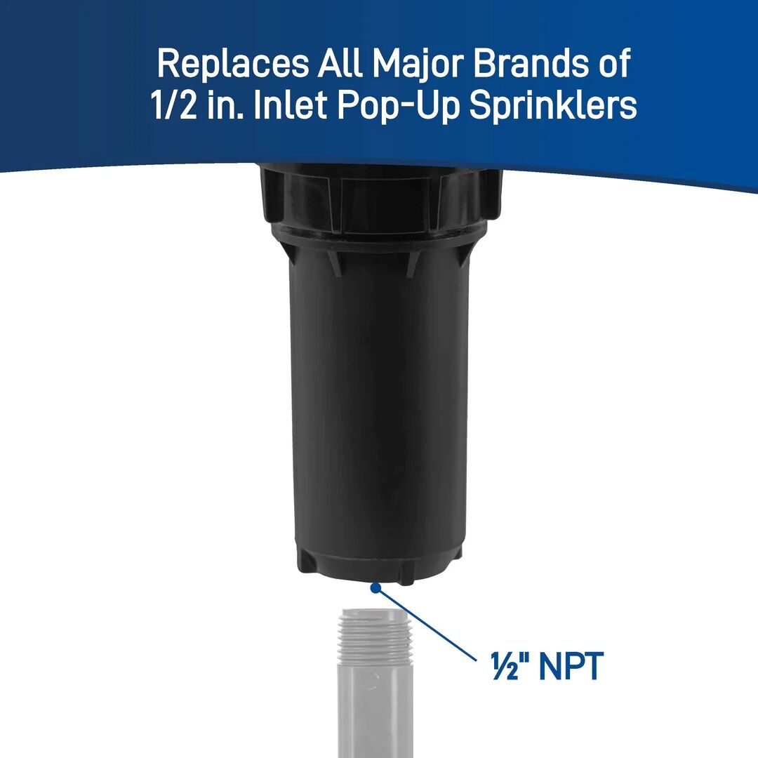 Orbit Pro Pressure-Regulating 4-In Pop-Up 0°-360° Pattern Spray Head Sprinkler, 8-Ft