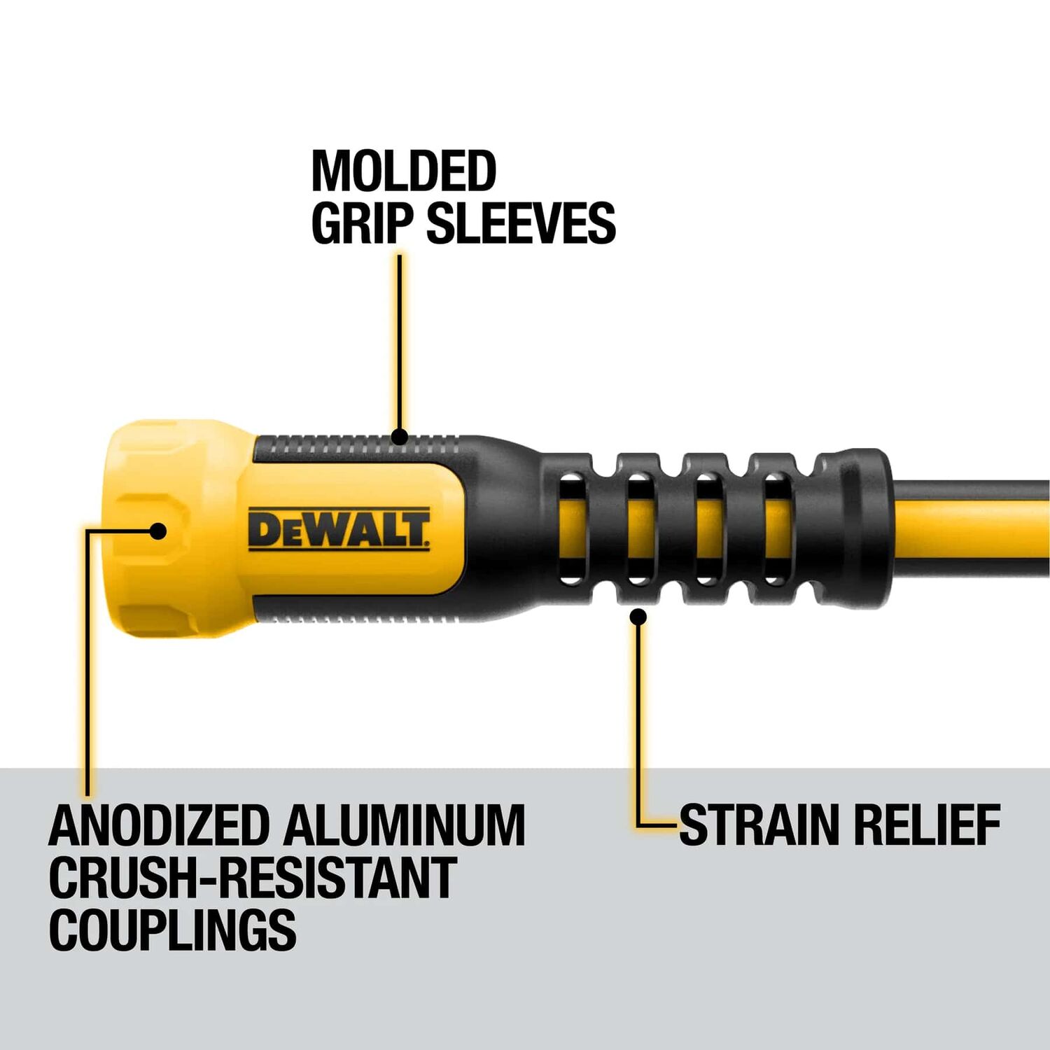 DEWALT Professional Grade Heavy-Duty Water Hose, 500 PSI, 5/8-In x 100-Ft