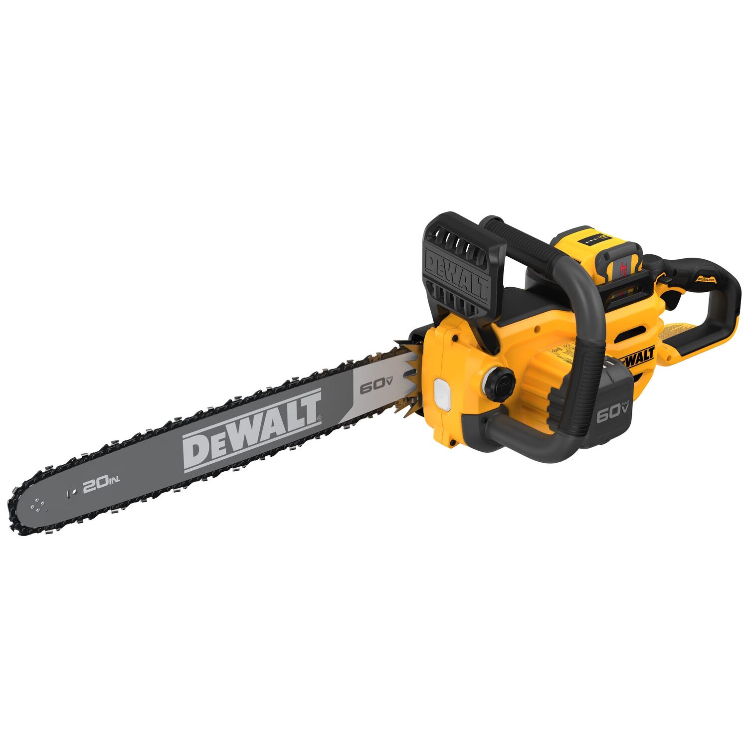 DEWALT 60-V MAX Brushless Battery Powered Chainsaw Kit, 20-In