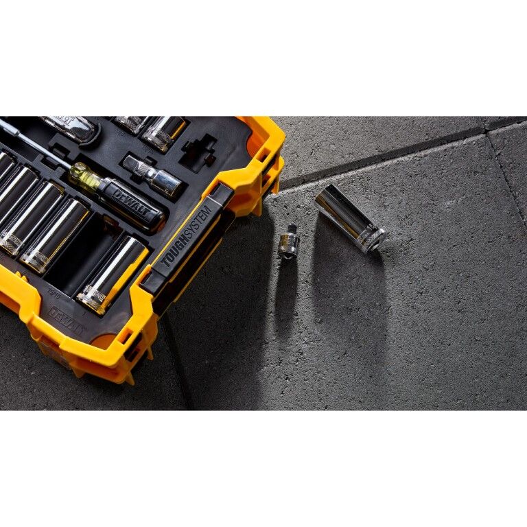 DEWALT 3/8-In And 1/2-In Mechanic Tool Set With ToughSystem 2.0 Tray And Lid, 85-Pc