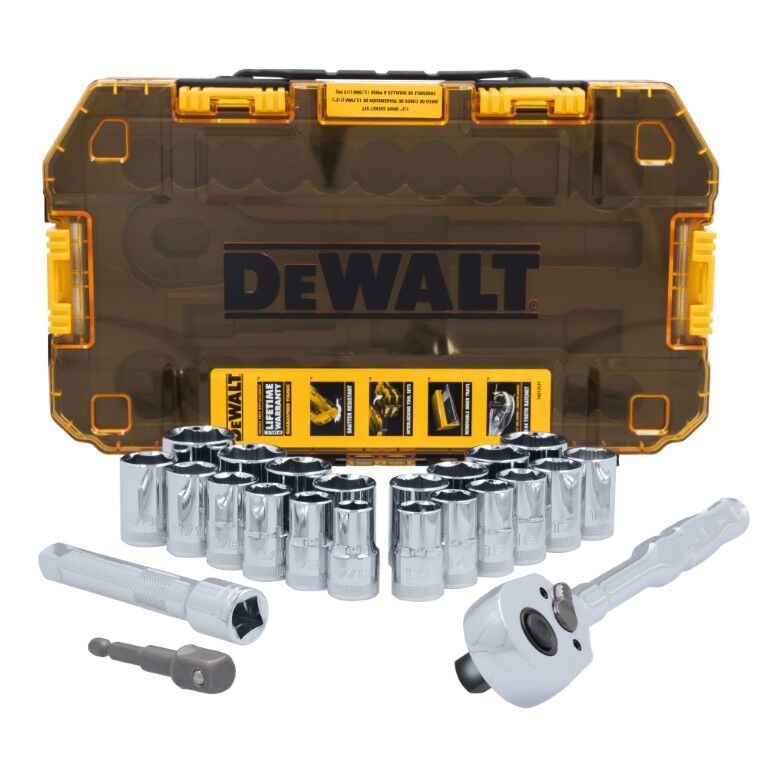 DEWALT Toughseries Tough Box 1/2-In Drive Mechanics Tool Set, 23-Pc