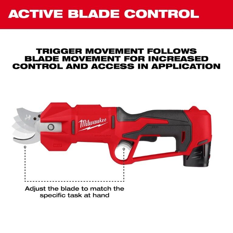 Milwaukee M12 Brushless Pruning Shears, 1 1/4-In (Tool Only)