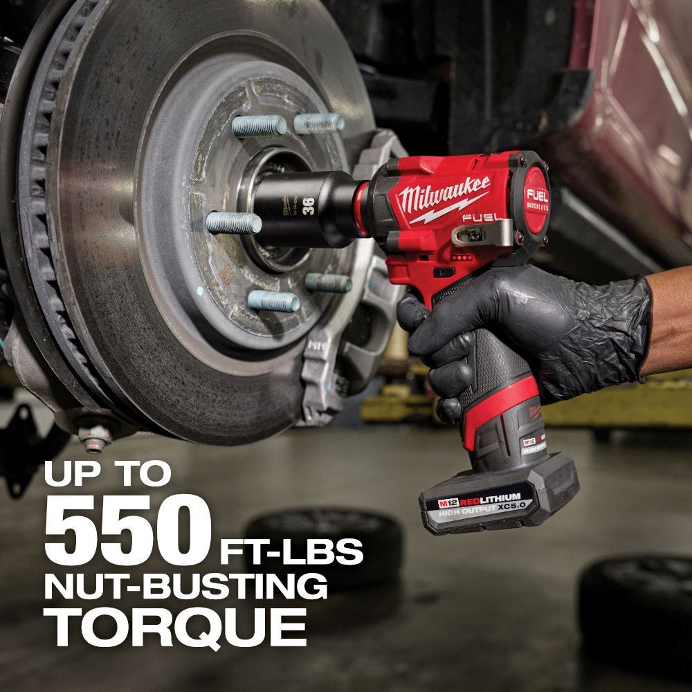 Milwaukee M12 Fuel Stubby Impact Wrench, 1/2-In (Tool Only)