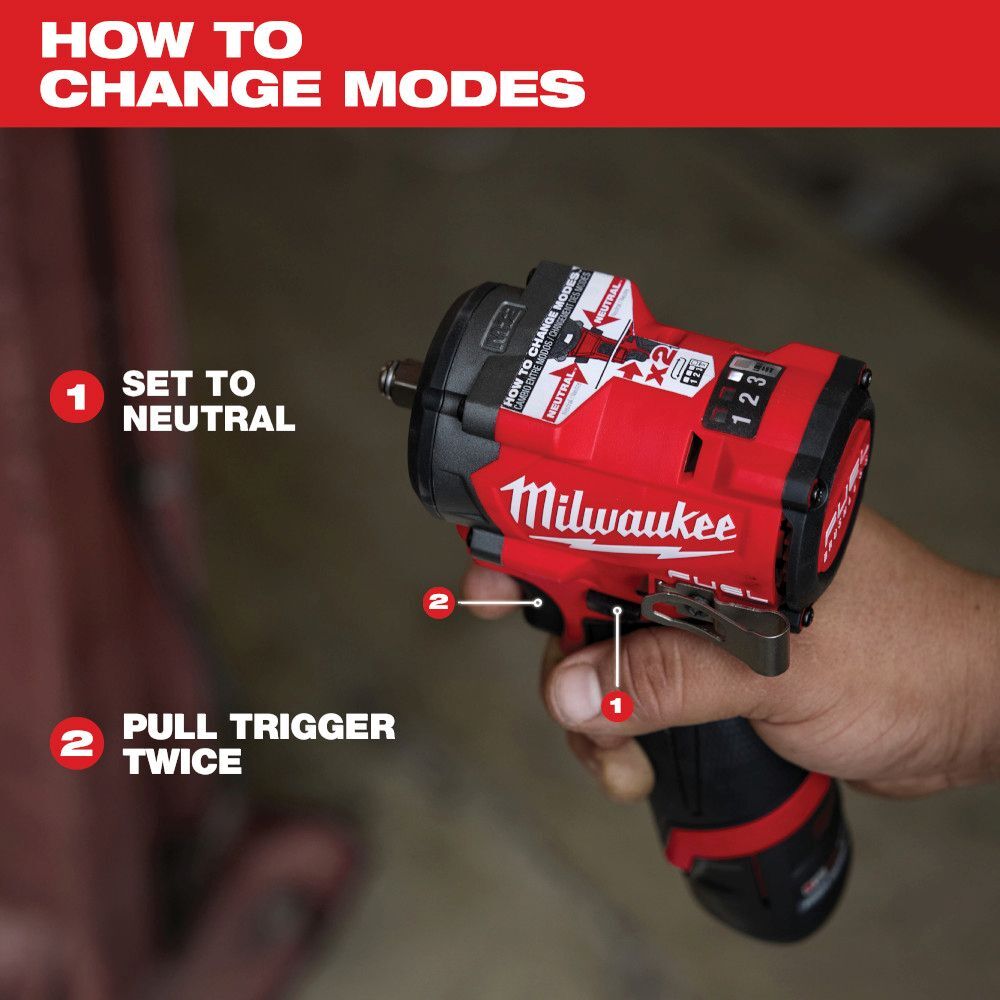 Milwaukee M12 Fuel Stubby Impact Wrench, 1/2-In (Tool Only)