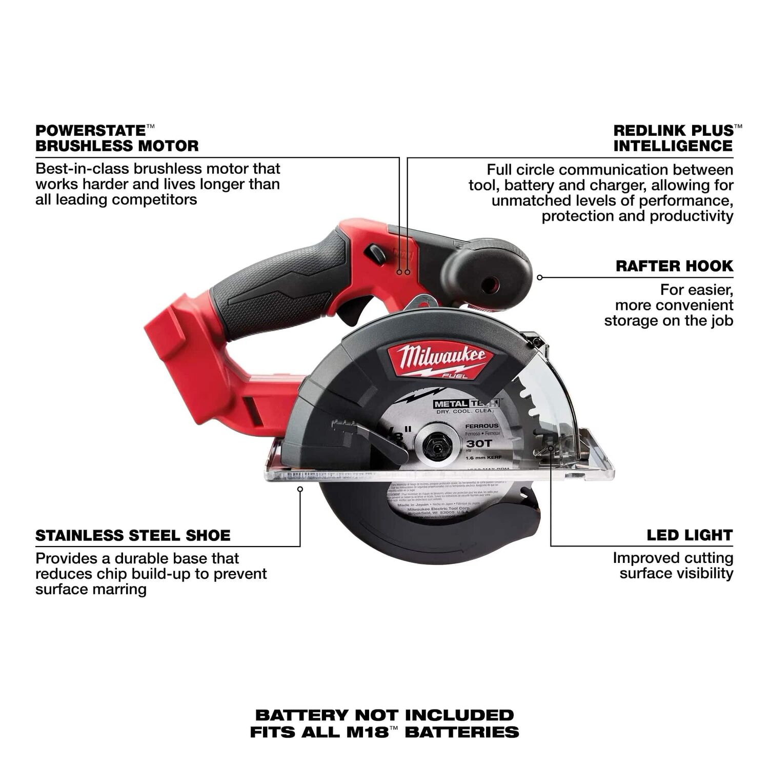 Milwaukee M18 Fuel Metal Cutting Circular Saw, 5 3/8-In - 5 7/8-In (Tool Only)