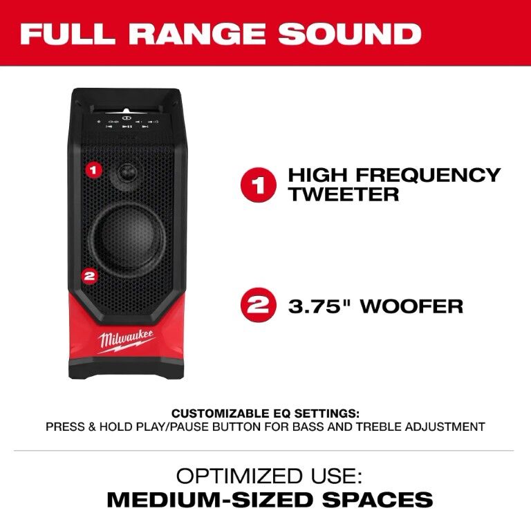 Milwaukee M18 Bluetooth Jobsite Speaker (Tool Only)