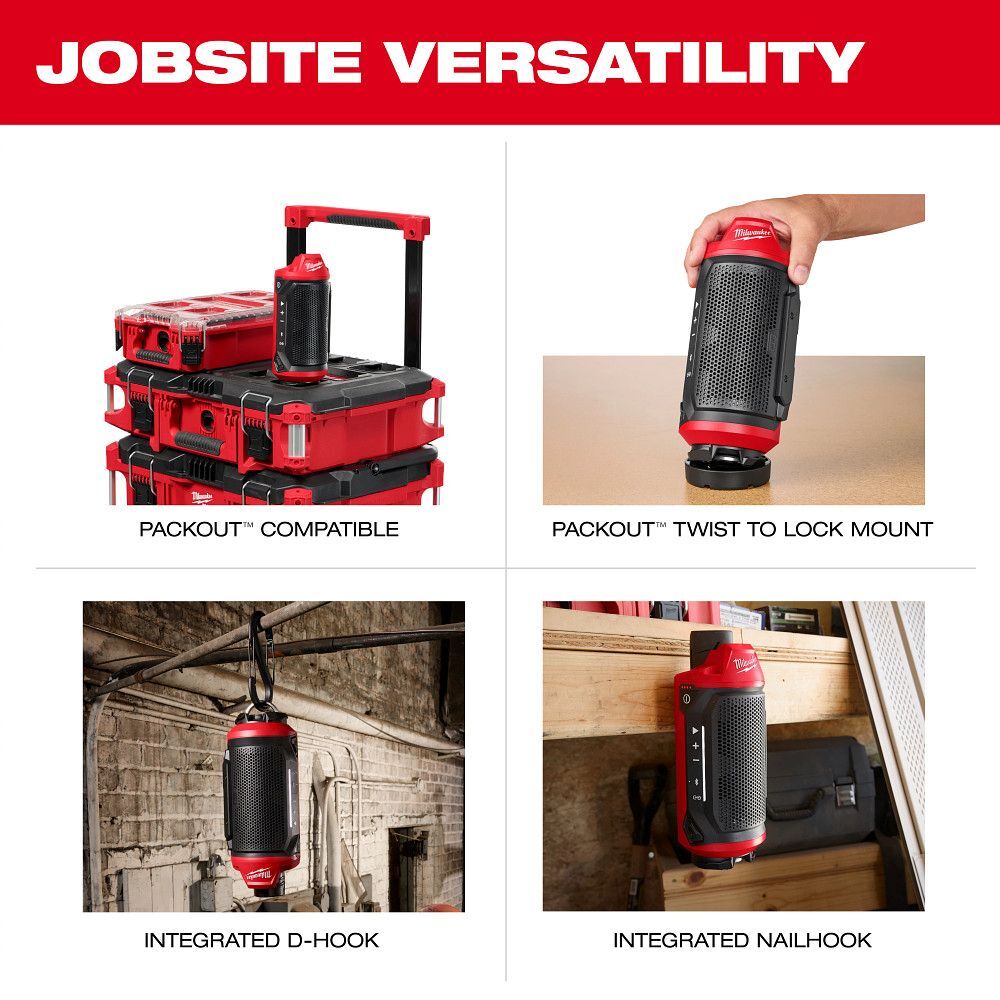 Milwaukee M12 Packout Jobsite Bluetooth Speaker (Tool Only)