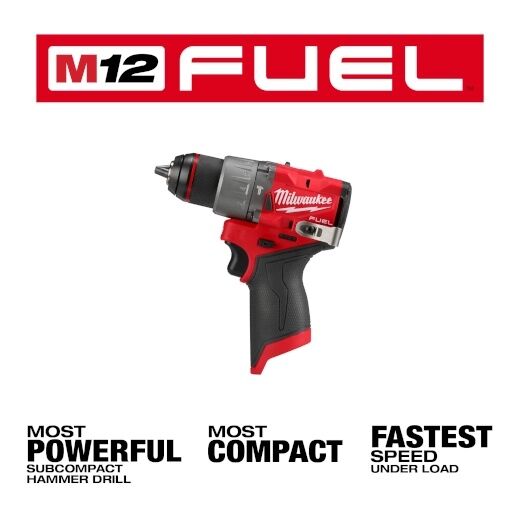 Milwaukee M12 Fuel Hammer Drill Driver, 1/2-In (Tool Only)