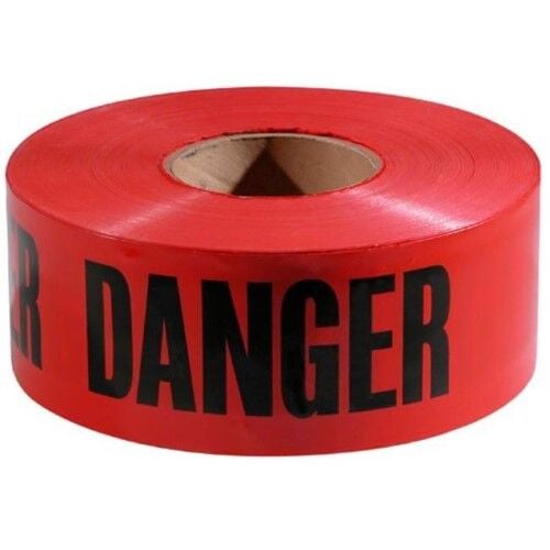 Empire Red Danger Barricade Tape, 1000-Ft