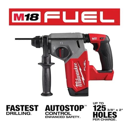 Milwaukee M18 Fuel SDS Plus Rotary Hammer Drill, 1-In (Tool Only)