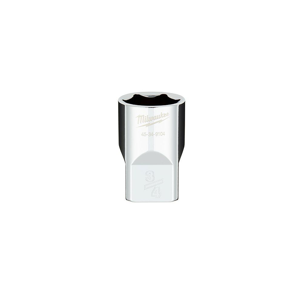 Milwaukee 1/2-In Drive 3/4-In SAE 6-Point Socket with FOUR FLAT Sides