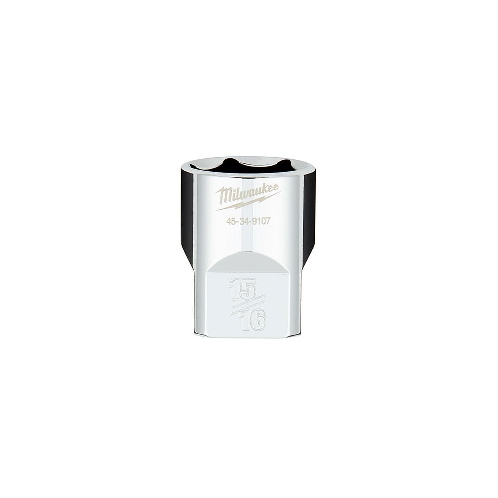 Milwaukee 1/2-In Drive 15/16-In SAE 6-Point Socket with FOUR FLAT Sides