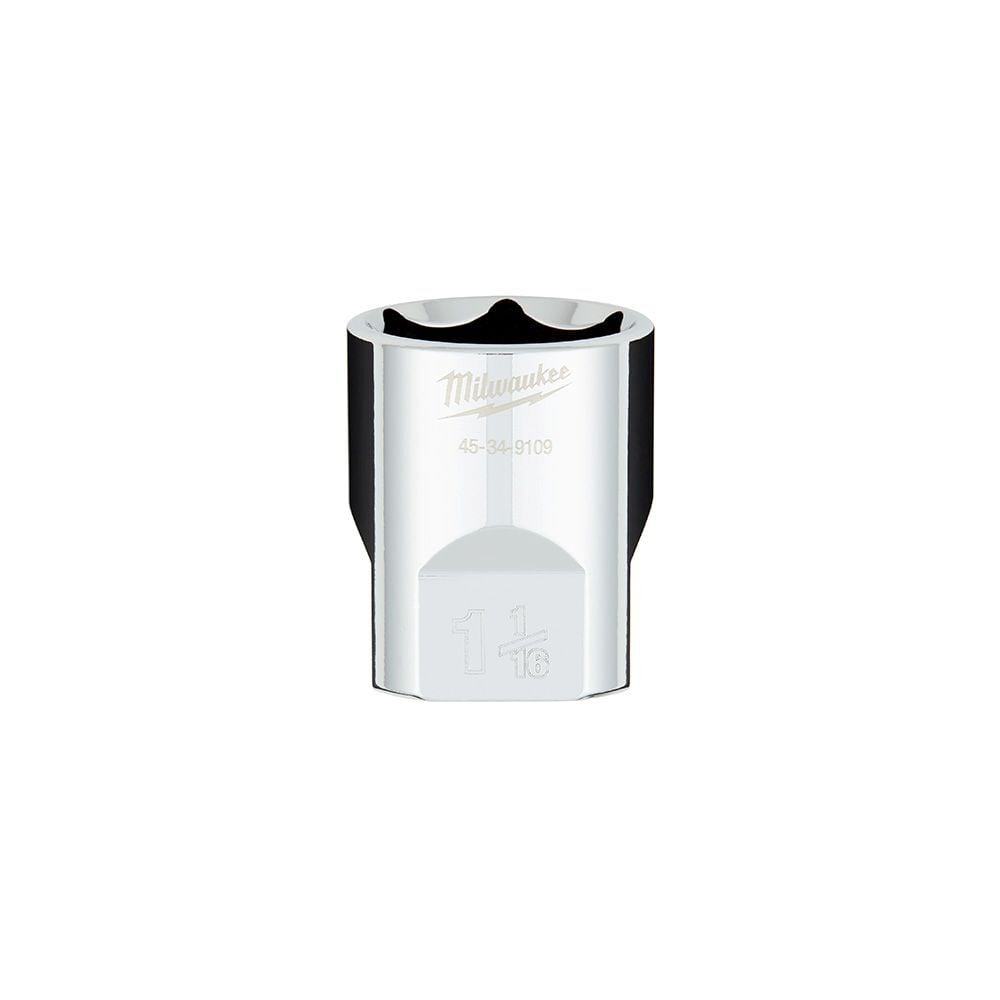 Milwaukee 1/2-In Drive 1-1/16-In SAE 6-Point Socket with FOUR FLAT Sides