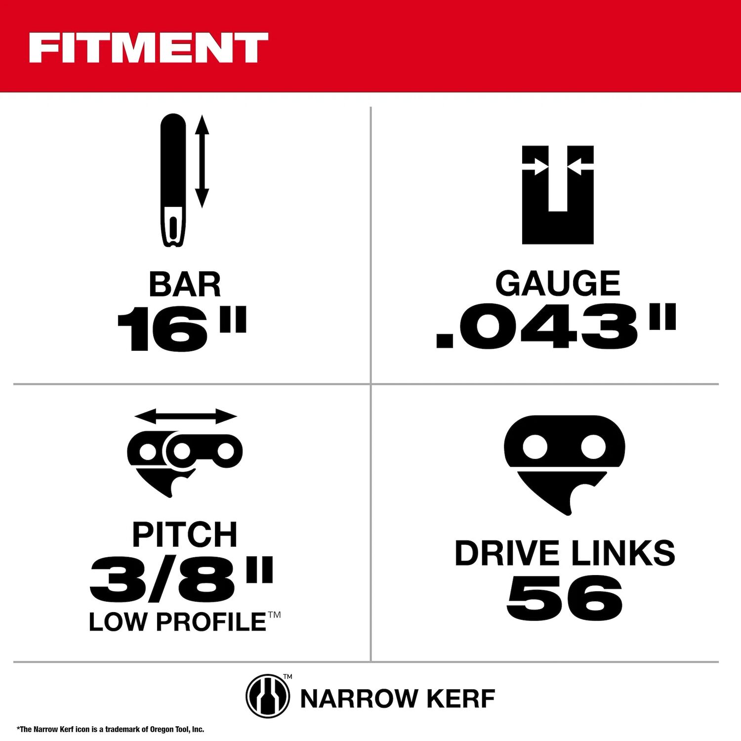 Milwaukee Chainsaw Guide Bar, 16-In