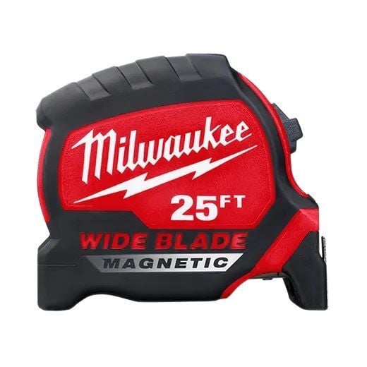Milwaukee Wide Blade Magnetic Tape Measures, 25-Ft