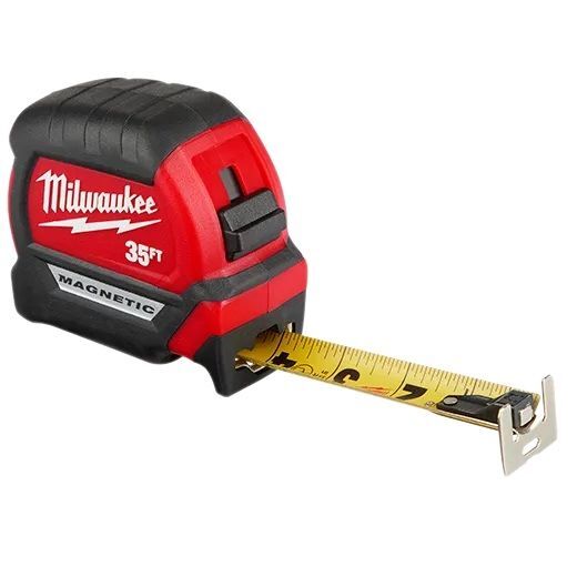 Milwaukee Compact Wide Blade Magnetic Tape Measures, 35-Ft
