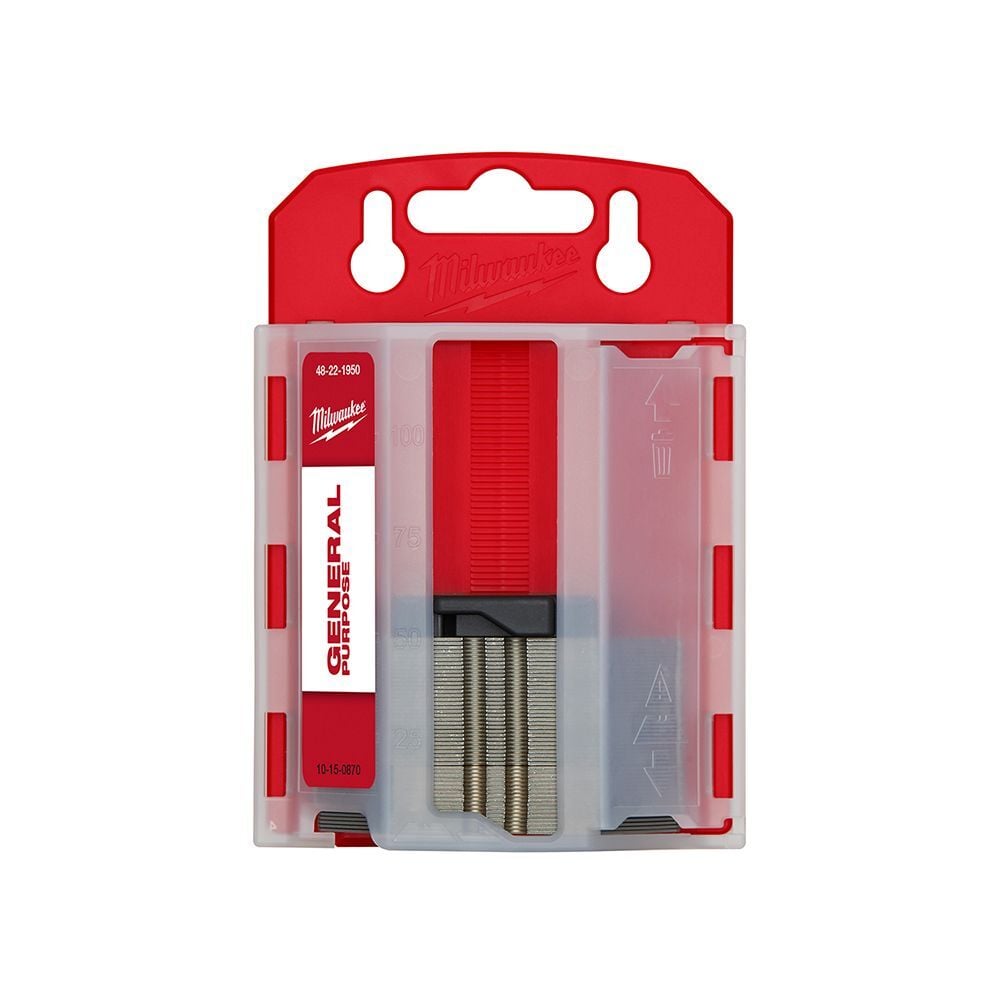Milwaukee General Purpose Utility Blades with Dispenser, 50-Pc