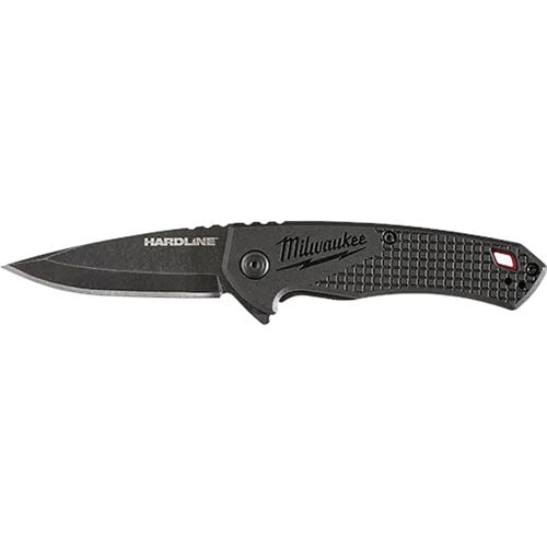 Milwaukee HARDLINE Series Pocket Knife, 2-1/2 in L Blade, D2 Steel Blade, 1-Blade, Straight Handle
