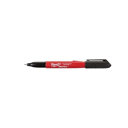 Milwaukee Inkzall Ultra Fine Point Jobsite Markers Black, 12-Pk