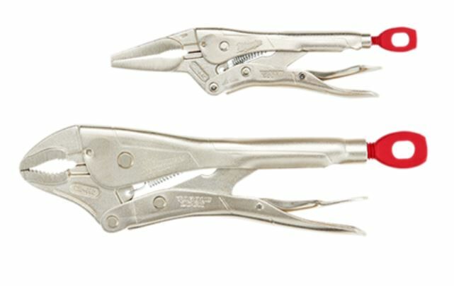Milwaukee 10" Curved Jaw/6" Long Nose Locking Pliers Set