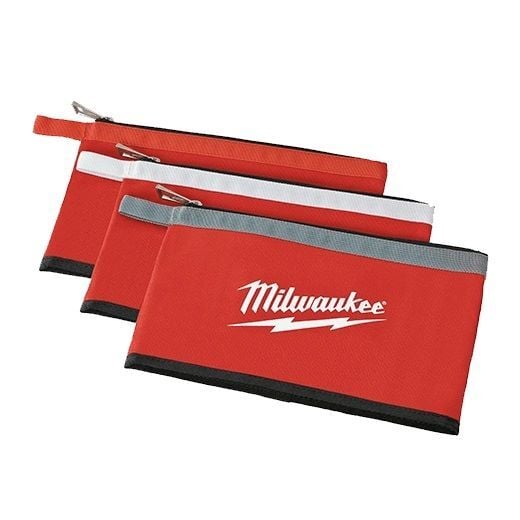 Milwaukee Zipper Pouches, 3-Pk