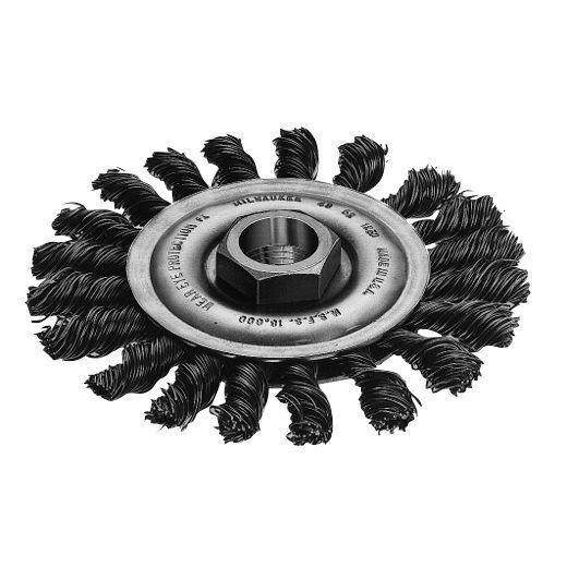 Milwaukee Knotted Carbon Steel Wire Brush Wheel, 4-In
