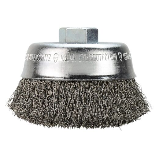 Milwaukee Cripped Carbon Steel Wire Cup Brush, 3-In