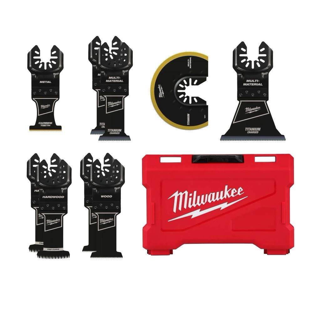 Milwaukee Open-Lok Oscillating Universal Fit Blade Set, 9-Pc