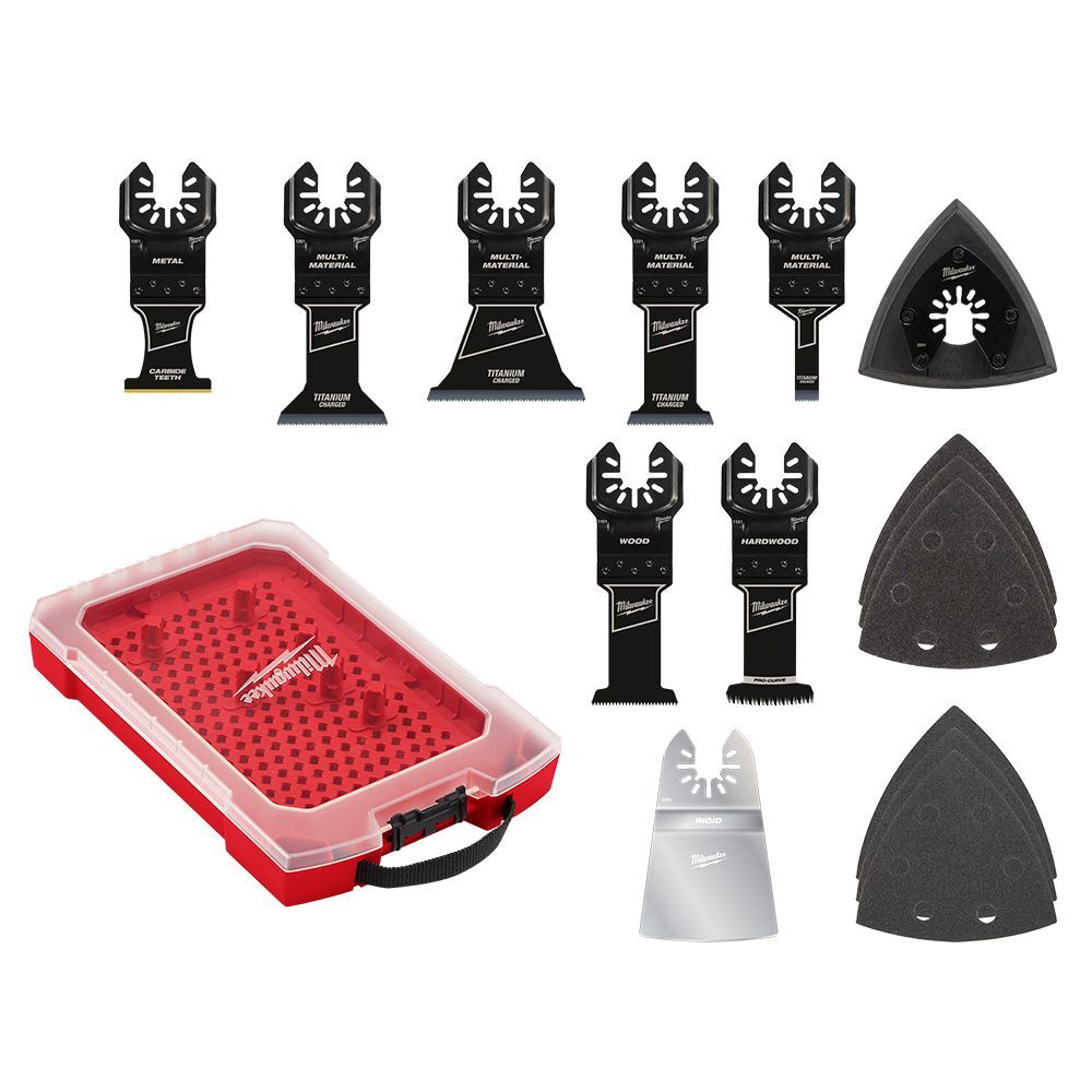 Milwaukee OPEN-LOK Multi-Tool Blade Variety Kit with Modular Case, 15-Pc