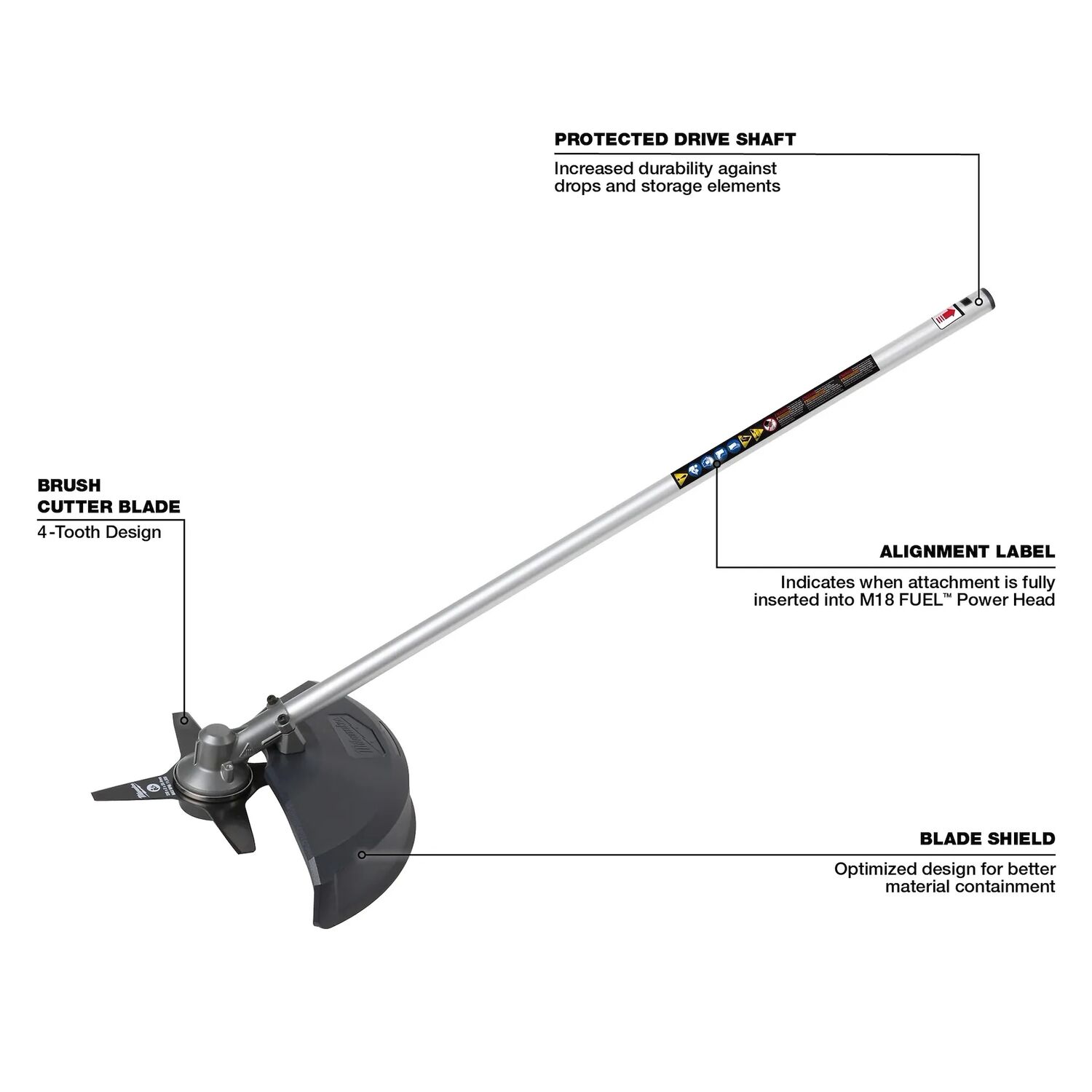 Milwaukee M18 Fuel Quik-Lok Brush Cutter Attachment