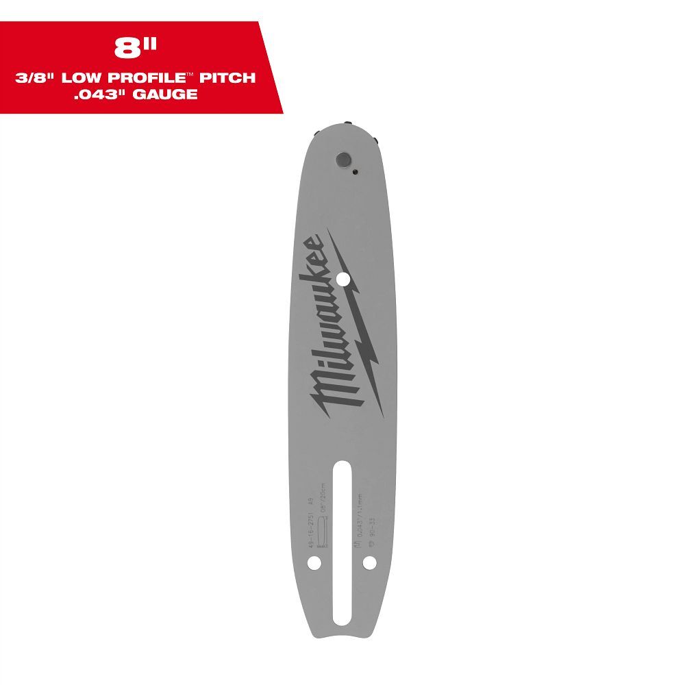 Milwaukee 8-3/8-In LOW PROFILE Pitch, .043-In Gauge Chainsaw Guide Bar
