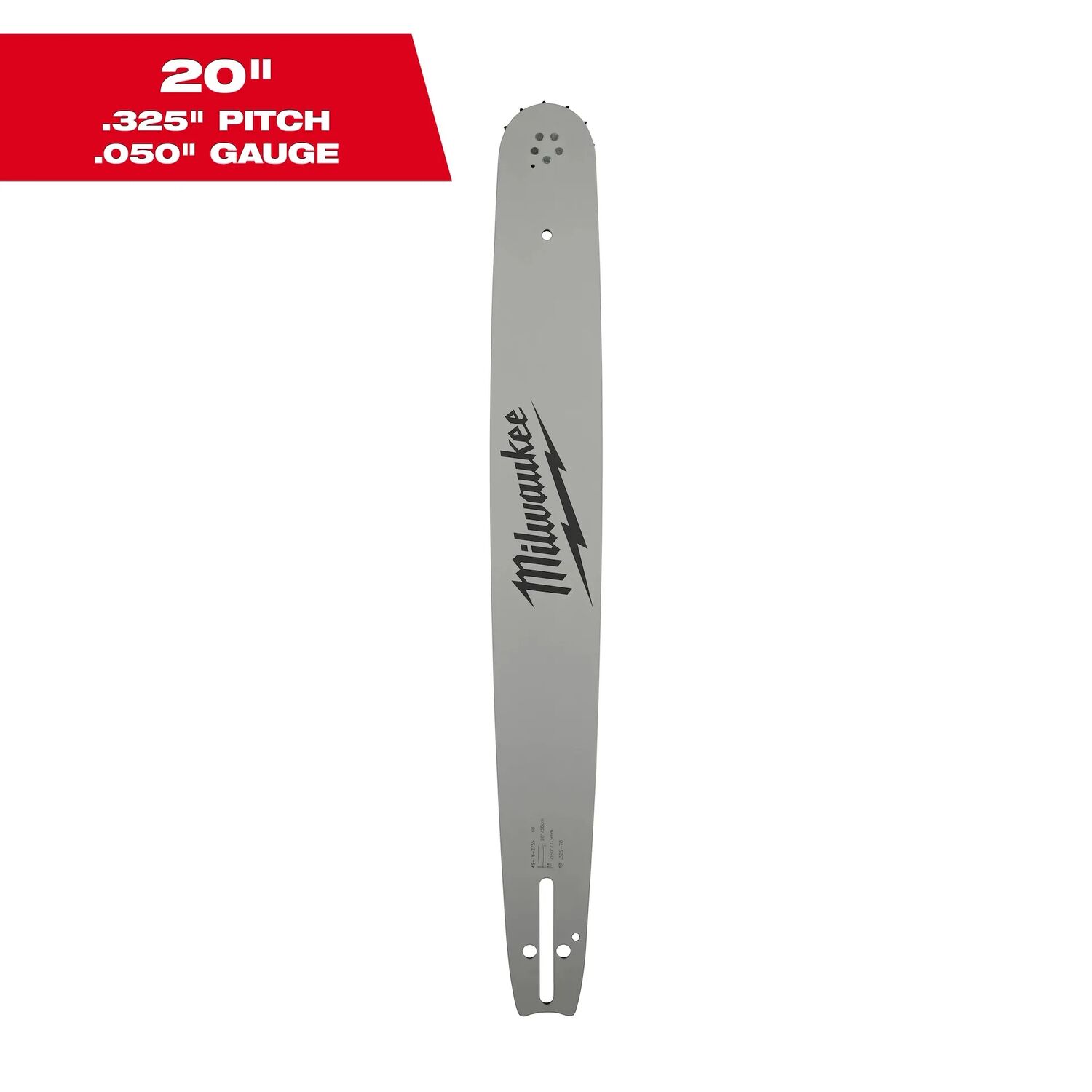 Milwaukee 20-In .325-In Pitch, .050-In Gauge Chainsaw Guide Bar