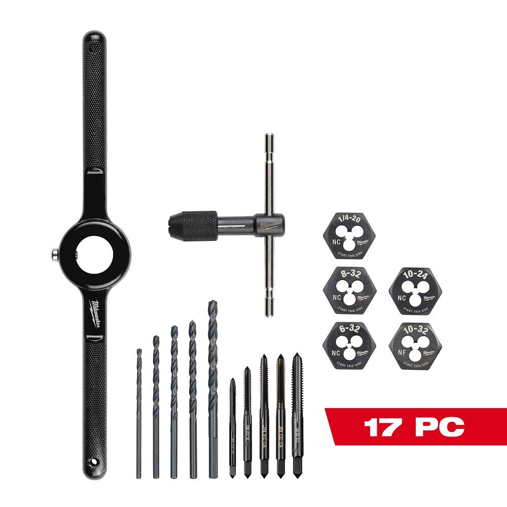 Milwaukee SAE Tap And Die Set, 17-Pc