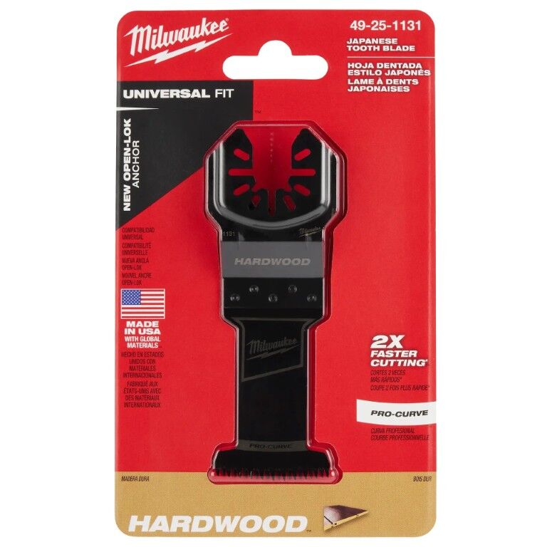 Milwaukee Open-Lok Oscillating HCS Precision Tooth Hardwood Universal Fit Blade, 1 3/8-In