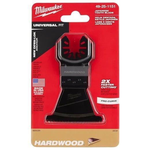 Milwaukee Open-Lok Oscillating HCS Precision Tooth Hardwood Universal Fit Blade, 2 1/2-In