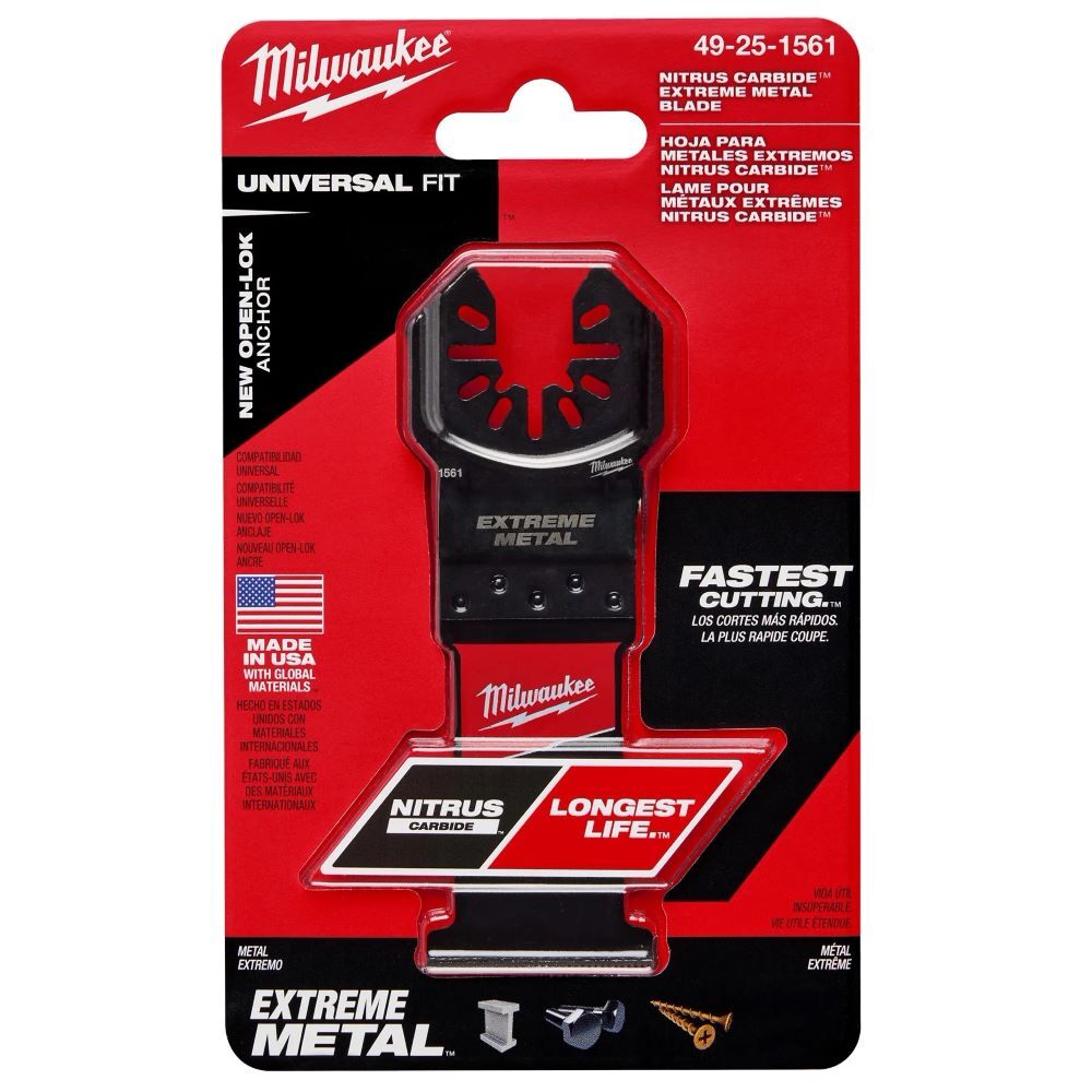 Milwaukee NITRUS Carbide Extreme Metal Universal Fit OPEN-LOK Multi-Tool Blade