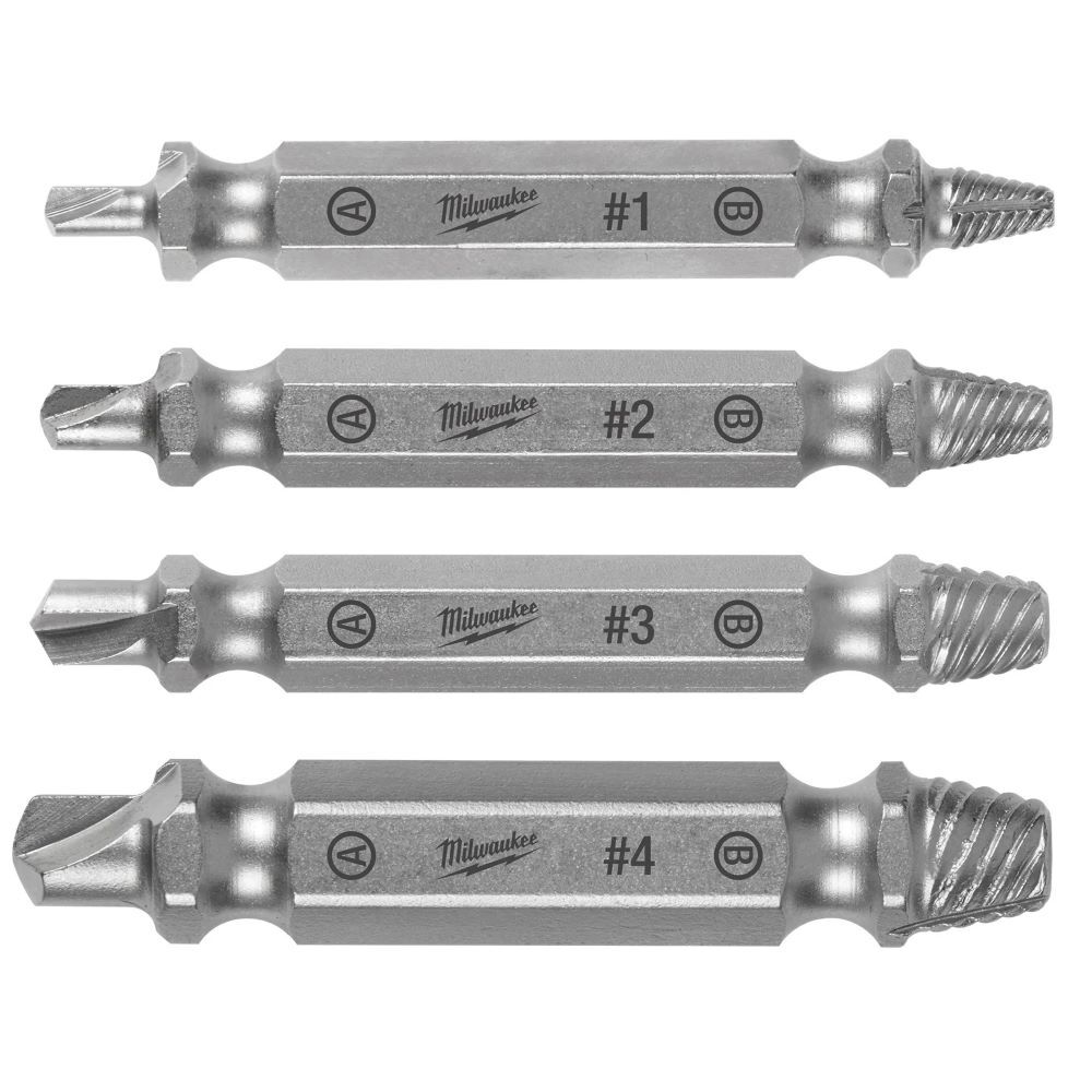 Milwaukee M2 Steel Screw Extractor Set, 4-Pk