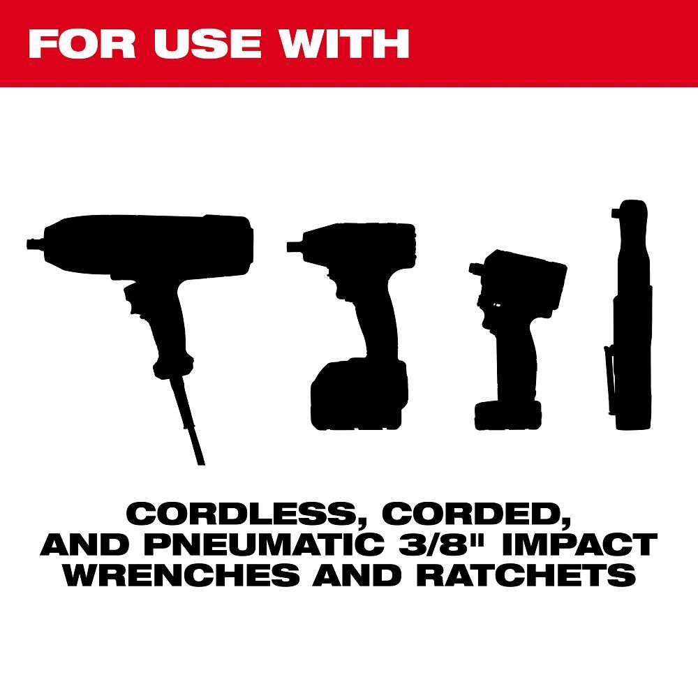 Milwaukee Impact Duty 6-Point Deep Socket, 3/8-In Drive, 7/16-In