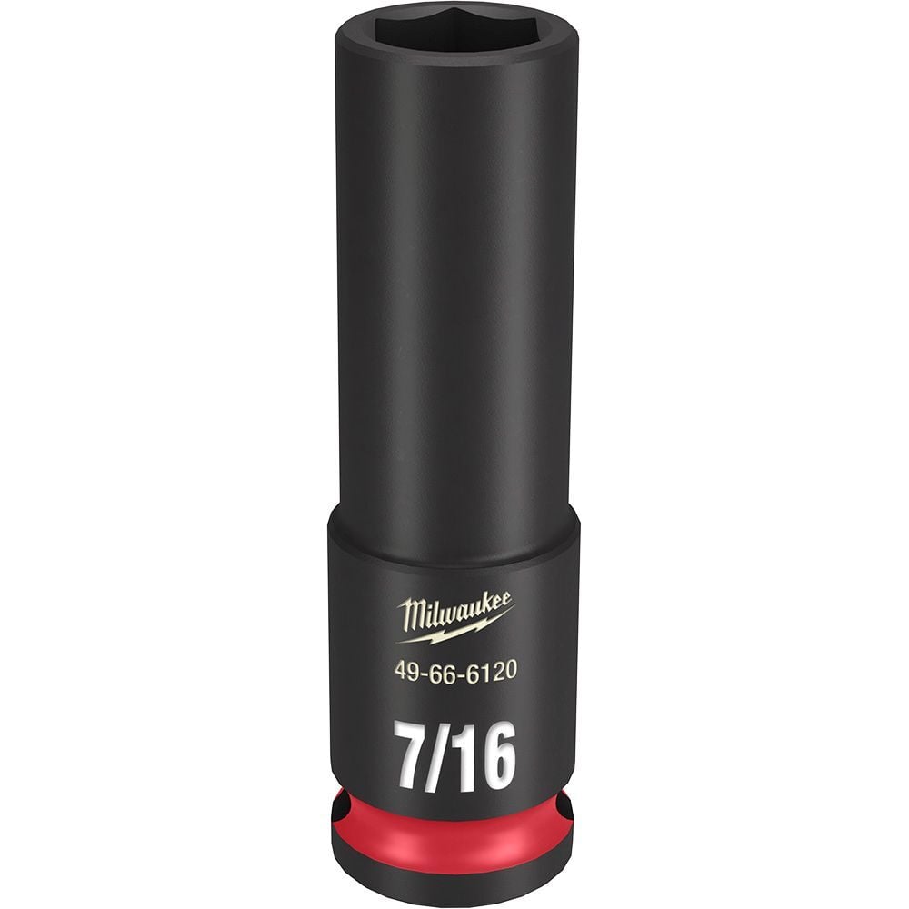 Milwaukee Impact Duty 6-Point Deep Socket, 3/8-In Drive, 7/16-In