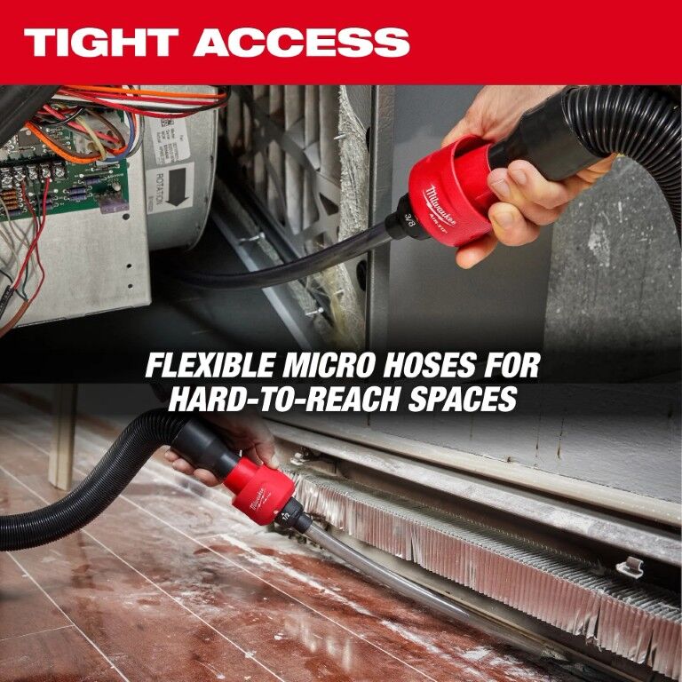 Milwaukee Air-Tip Long Reach Flexible Micro Vacuum Hose Set, 5-Pc