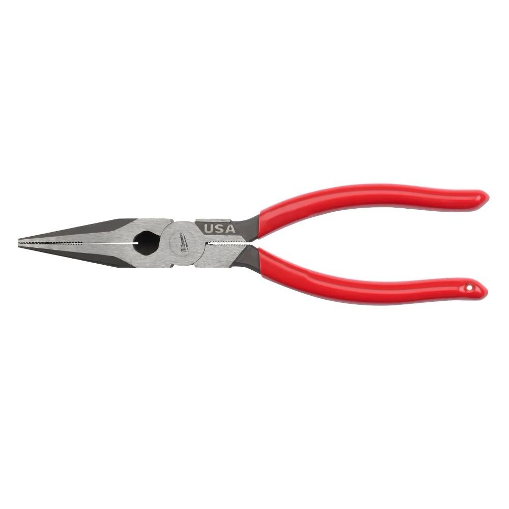 Milwaukee 8-In Long Nose Dipped Grip Pliers (USA)