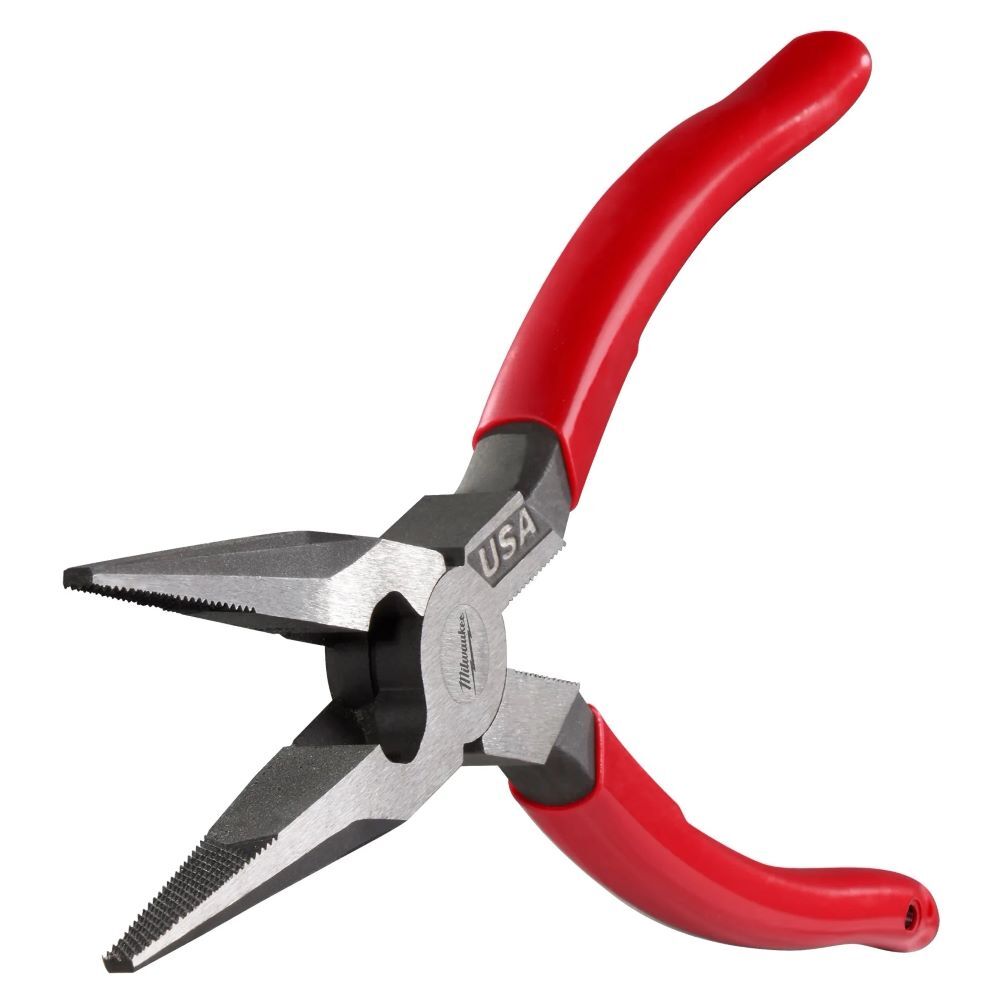 Milwaukee 8-In Long Nose Dipped Grip Pliers (USA)