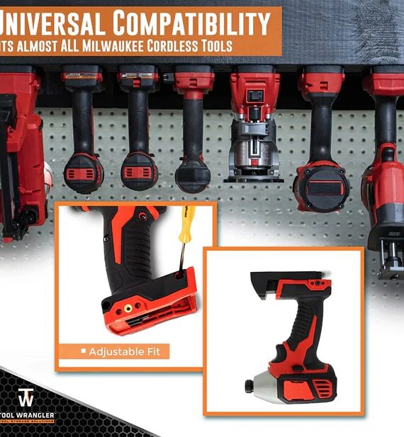Tool Wrangler Mixed Milwaukee Tool & Battery Holders, 8-Pk